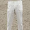 LASO – lniane spodnie złamana biel