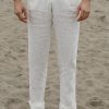 LASO – lniane spodnie złamana biel